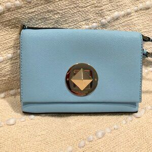 EUC Kate Spade Hydrangea Blue Saffiano Leather Newbury Lane Sally Crossbody